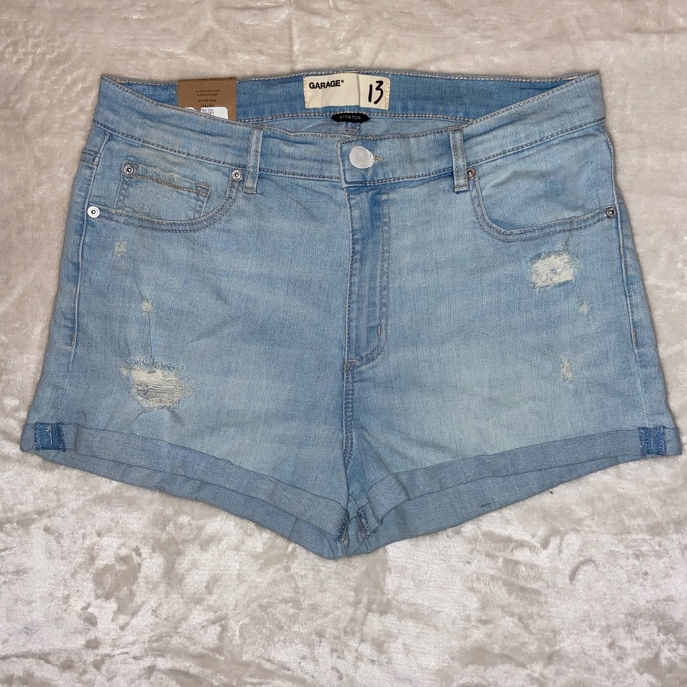 High Rise Denim Shorts - Picture 2 of 5
